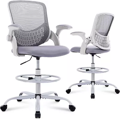 Tall Office Chair Drafting Chair Standing Desk Chair High Adjustable Office M • $124.99