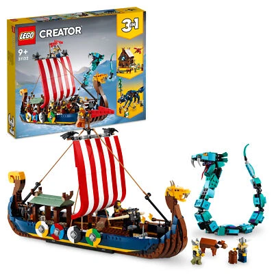£81.37 • Buy LEGO Creator 31132 Viking Ship And The Midgard Serpent, Toy With Wolf Figure, 9+