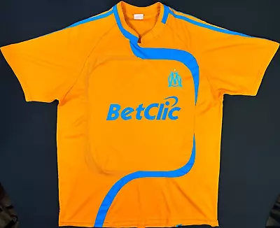 Olympique Marseille 2007-2008 Soccer Jersey Orange Blue BetClic 12 • $20