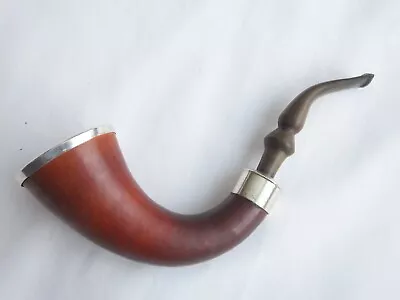 This Is A Gorgeous Silver Mounted Calabash Gourd Pipe With Makers Mark  LM  • £70