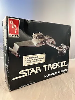 AMT ERTL Star Trek III Klingon Cruiser Model Kit #6682 1985 Vintage 15  Long • $14