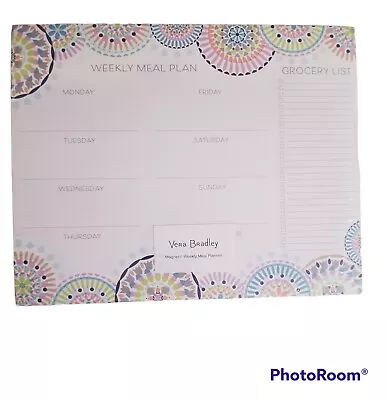 Vera Bradley Magnetic Weekly Meal Planner Sunny Medallion • $16.99