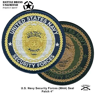 U.S. Navy Security Forces Seal Patch (MAA Master-at-Arms MP Military Police SF) • $8