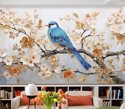 3D Blue Magpie ZHUA7427 Wallpaper Wall Murals Removable Self-adhesive Ann 24 • $13.04