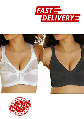 New Firm Control Non Padded Non Wired Soft Cup Full Coverage Bra Size 34B- 48E • £8.99