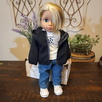 NEW MOLLY P. Originals Bobby BLonde HAIR JACKET JEANS 18  DOLL 18906 • $49.99