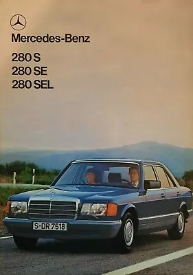 1980 MERCEDES-BENZ 280S / 280 SE / 280 SEL Thick Car Sales Brochure German Text • $14.92