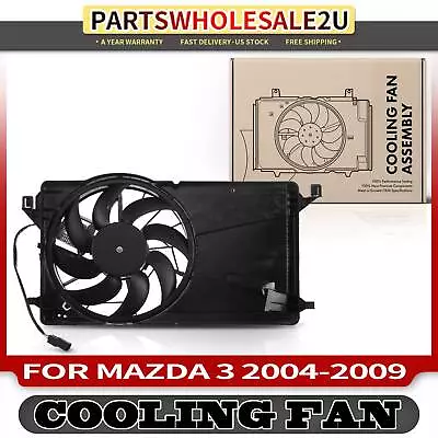 Radiator Fan Assembly W/ Controller For Mazda 3 BK 2004-2009 Z60215025B 320W • $109.89