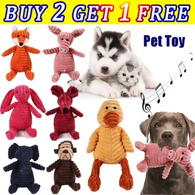 $9.91 • Buy Pet Dog Toy Puppy Chew Toy Squeaker Squeaky Soft Plush Play Sound Teeth Gift A++