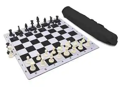 Wholesale Chess Triple Weighted Pieces And Mousepad Board Chess Set (Black) • $38.99