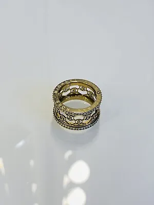 Michael Kors Brilliance Pave Baguette Barrel Ring Gold • $87.02