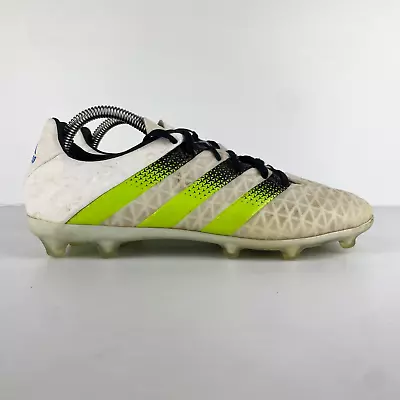 Adidas Ace 16.2 FG Soccer Football Boots Mens Size US 8.5 White Green • $39.95