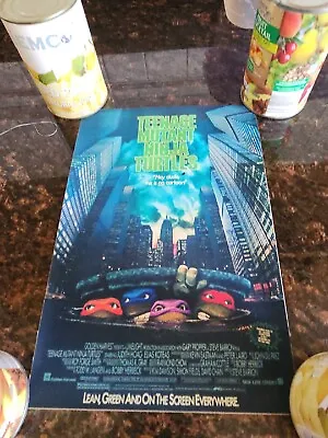 Vinyl Cloth 11 3/4  X 8   Teenage Mutant Ninja Turtles  Movie Poster Framed • $12