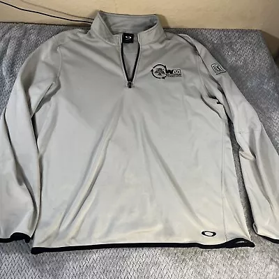 Oakley Waste Management Phoenix Open Golf Jacket Men's Size XL Gray 1/4 Zip TPC • $31.99