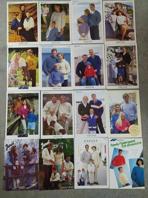£9.98 • Buy Knitting Patterns Bundle X 16 - Sidar & Jarol Mixed Family Vintage