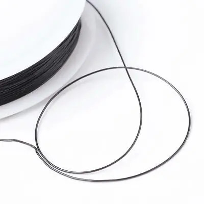 Super Strong Stretch Elastic Cord String BLACK Beading Jewellery Bracelet Craft • $9