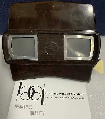 1950s BAKELITE VIEW MASTER 3D VIEW FINDER WITH 4 REELS AND ORIGINAL BOX-Model E • $41.83