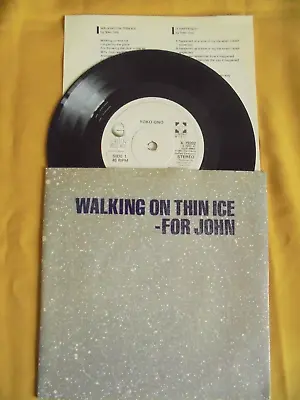 Yoko Ono - Walking On Thin Ice.uk 1981 Orig 7  & Lyric Insert & Pic/sleeve. • £1.99