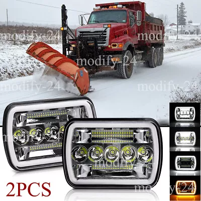 Fit Sterling Truck LT950 DOT 5x7 7x6  Commercial Truck LED Headlights Hi/Lo Halo • $46.99