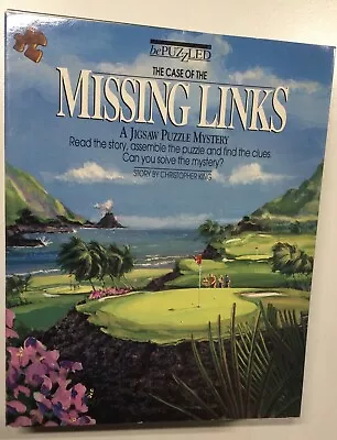 1990 BePuzzled The Case Of The Missing Links Golf Themed 500 Pc Mystery Puzzle • $19