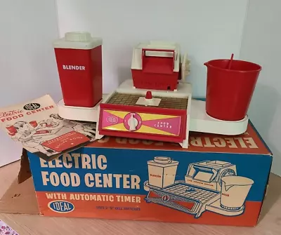 Vtg 1961 IDEAL Electric Food Center Toy Kitchen Blender Ice Cream Maker & Mixer • $30