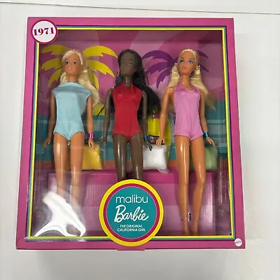 2021 Malibu Barbie Giftset 1961 Reproduction Barbie PJ And Christie Dolls • $165.10