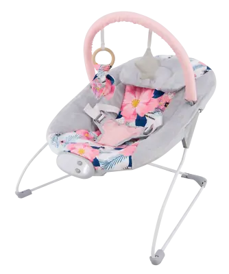 LADIDA Grey & Floral Baby Bouncer Vibration Mode Calming Music &Toys  Sakura 147 • £29.99