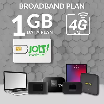 Jolt Mobile AT&T Data SIM Card |ATT 1GB 5G 4G LTE Broadband WiFi MiFi IoT Device • $8