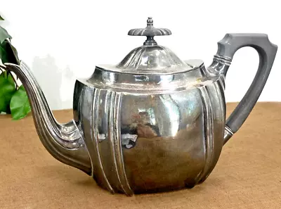 Art Nouveau Silver Pot Walker & Hall Sheffield Teapot Circa 1900 Rarity Estate • £13.34