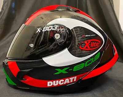 £185 OFF X-Lite X803RS Carbon HATTRICK Ducati FREE Stickers Motorbike Helmet • $466.24