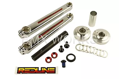 Redline Flight BMX Crank Set Chrome-Moly 175mm & Silver American Bottom Bracket • $299