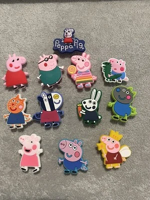 Peppa Pig CROC Charm Jibbitz SET- Peppa Abd Friends- Family • £15