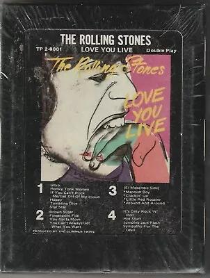 Still Sealed 8 Track Tape The Rolling Stones Love You Live Double Play 8 Track ! • $43