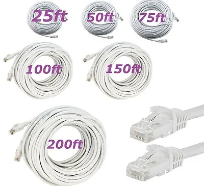 Cat 6 CAT6 Patch Cord Cable 500mhz Ethernet Internet Network LAN RJ45 UTP WHITE • $4.99