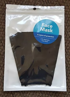 3 PLY Adult Washable Face Mask - BRAND NEW WITH TAGS • $2.90