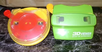 Set Of 2 Classic 3D Viewer Viewers Green & Yellow • $8