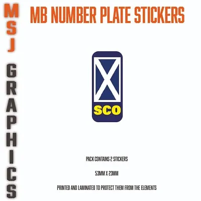 Numberplate Stickers Scotland Flag Brexit Car Van Truck • £3.49