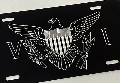 Engraved USVI Virgin Islands License Plate Diamond Etched Black Metal Car Tag • $21.79