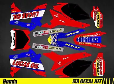 Kit Deco Motorcycle For / MX Decal Kit For Honda Crf - Lucas Oil • $132.98