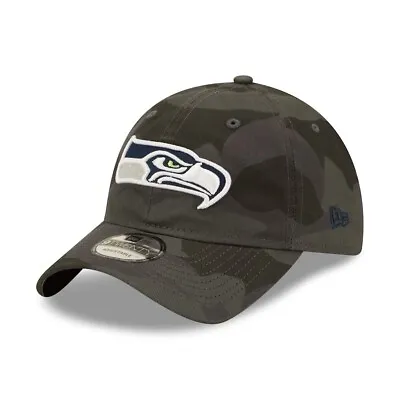 Men's Seattle Seahawks New Era Camo Core Classic 2.0 9TWENTY Adjustable Hat OSFA • $21.73