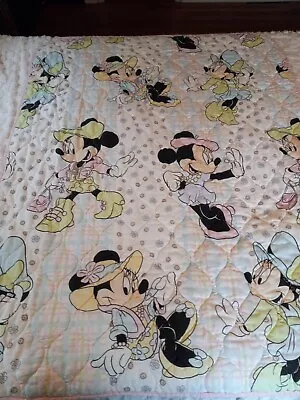 Vintage Disney Baby Crib Blanket Sheet Set Fashion Minnie Mouse • $34.99