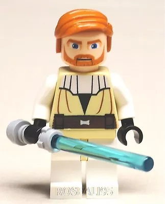 LEGO Star Wars Obi-Wan Kenobi Minifigure With Light Saber Sword NEW 7676 9525 • $12.91
