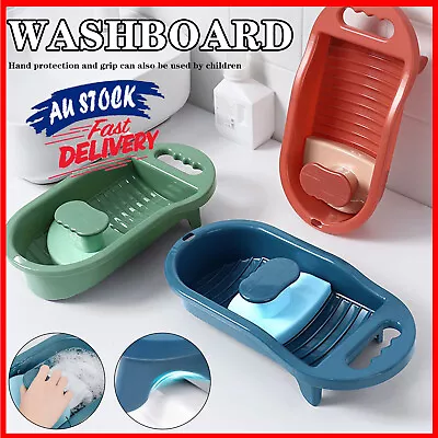 Portable Washing Board Hand Wash Clothes Washboard Non Slip For Laundry Home • $16.54