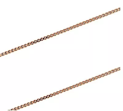 14k Rose Gold Plated Over 925 Sterling Silver 1mm Box Chain Necklace 18'' • $14.20