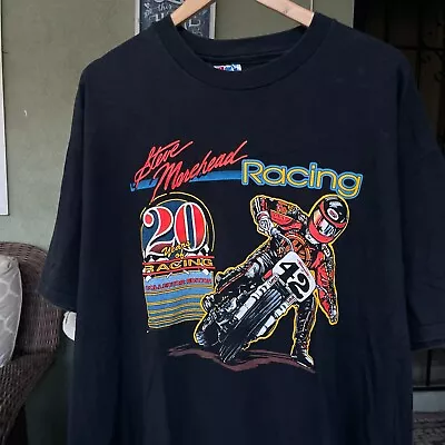 Vintage 90s Steve Morehead Racing Stratman T Shirt Sz XXL Motocross Harley AMA • $75