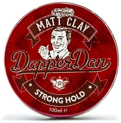 Dapper Dan Matt Clay Strong Hold Hair Styling Product For Men 100ml • £14.99