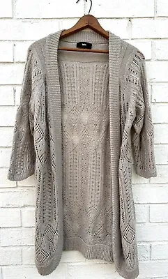 Mossimo For Target Sandy Beige Knit Long Cardigan Sweater Top M/L • $19