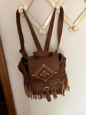 Western Mexican/Indian Brown Saddlebag Style Themed Backpack • $29.95