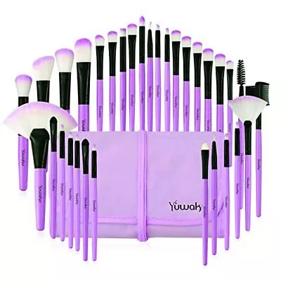 Makeup Brush Set 32pcs Purple Make Up Brushes Professional Foundation Powder ... • $9.99