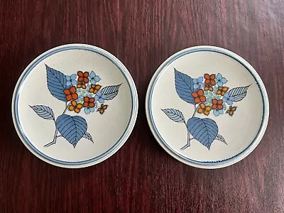 2 Vintage Mikasa Cordon Bleu HYDRANGEA Small 7.5” Salad Plates CG502 • $20